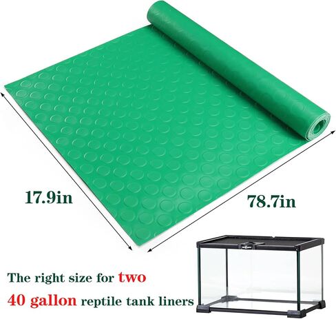 Bearded Dragon Tank Accessories, Reptile Terrarium Carpet Substrate for Leopard Gecko, Lizard, Iguana, Snake, Tortoise, Non-Adhesive Reptile Habitat Bedding(Black 79inch) in Kuwait