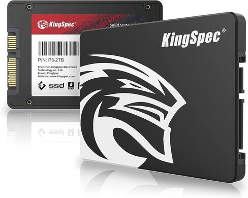 KingSpec 2TB 2.5" SATA SSD, SATA III 6Gb/s Internal Solid State Drive - 3D NAND Flash TLC, Compatible with Desktop/Laptop/All-in-one in Kuwait