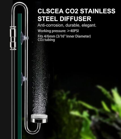 حوض Aquarium المقاوم للصدأ CO2 Dubfuser Atomizer مع صمام فحص متكامل ، DC300-25 in Kuwait