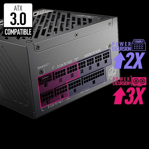 MSI MPG A1000G PCIE 5 & ATX 3.0 إمدادات الطاقة للألعاب - وحدات كاملة - 80 بالإضافة إلى الذهب المعتمد 1000W - 100 ٪ من المكثفات اليابانية 105 درجة مئوية - حجم مضغوط - ATX PSU (متجدد) in Kuwait