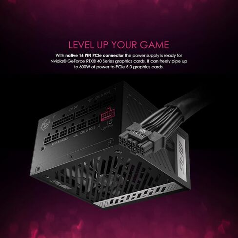 MSI MPG A1000G PCIE 5 & ATX 3.0 إمدادات الطاقة للألعاب - وحدات كاملة - 80 بالإضافة إلى الذهب المعتمد 1000W - 100 ٪ من المكثفات اليابانية 105 درجة مئوية - حجم مضغوط - ATX PSU (متجدد) in Kuwait