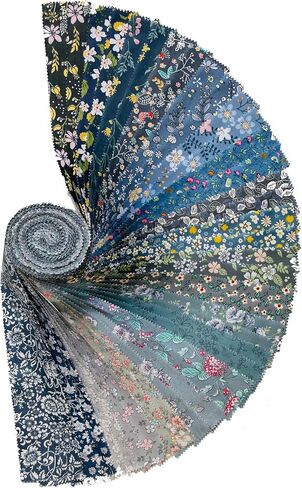 40 Strip Jelly Roll Fabric Strips for Sewing, 100% Cotton Fabric for Quilting Crafting, Precut Fabric Bundles, Patchwork Precut Quilt Squares-2.5" x 44" Green Forest in Saudi Arabia