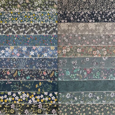 40 Strip Jelly Roll Fabric Strips for Sewing, 100% Cotton Fabric for Quilting Crafting, Precut Fabric Bundles, Patchwork Precut Quilt Squares-2.5" x 44" Green Forest in Saudi Arabia