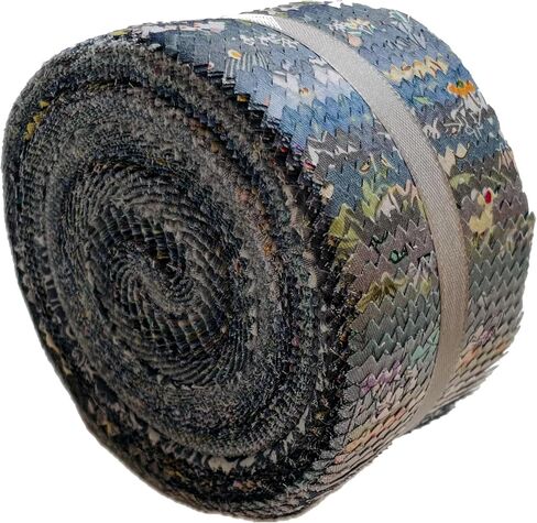 40 Strip Jelly Roll Fabric Strips for Sewing, 100% Cotton Fabric for Quilting Crafting, Precut Fabric Bundles, Patchwork Precut Quilt Squares-2.5" x 44" Green Forest in Saudi Arabia