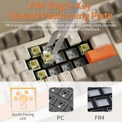 NACODEX AK35I V3 104 KEYS RGB GASKT MOUNT MATTER Mechanical Keyboard | مذهلة 8000mAh Bluetooth /2.4g /سلكية ألعاب لوحة مفاتيح مخصصة مع خمس طبقة وسادة | التحكم في المقبض | ملف تعريف الكرز pbt keycaps in Saudi Arabia