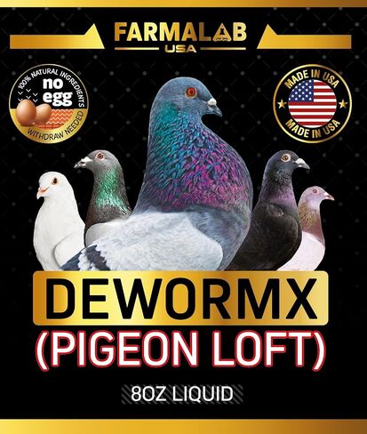 Farmalab Natural Dewormer No Withdraw Hens, Ducks, Roosters, Turkeys, Goose, Parakeets, Cockatiels, Lovebirds, Finches, Quakers, Pigeons, Palomas, Buchones, All Baby Chicks (8oz, Poultry Farm) in Saudi Arabia