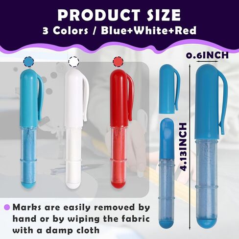 4PCS Sewing Chalk for Fabric, Wipeable and Washable Fabric Chalk for Sewing, Tailors Chalk for Fabric Etailed Marking on Fabrics, Cottons, Leathers - Blue, White, Red, Yellow in Kuwait