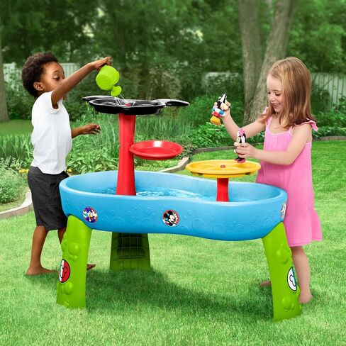 Spidey and His Amazing Friends Water Table by Delta Children| 3-Tier Water Play Table with 9-Piece Toy Set | Water Sensory Table + Summer Beach Toys for Outside Backyard for Toddlers Ages 2+, Blue in Saudi Arabia