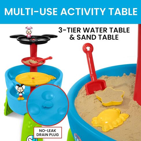 Spidey and His Amazing Friends Water Table by Delta Children| 3-Tier Water Play Table with 9-Piece Toy Set | Water Sensory Table + Summer Beach Toys for Outside Backyard for Toddlers Ages 2+, Blue in Saudi Arabia