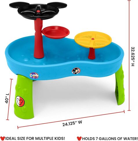 Spidey and His Amazing Friends Water Table by Delta Children| 3-Tier Water Play Table with 9-Piece Toy Set | Water Sensory Table + Summer Beach Toys for Outside Backyard for Toddlers Ages 2+, Blue in Saudi Arabia