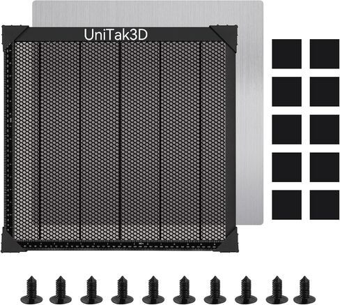 Unitak3d Honeycomb Laser Bed 500x500mm طاولة عمل لـ Xtool D1/D1 Pro/S9/S10/S30 Pro/Ray5 ، تبديد الحرارة السريعة وحماية سطح المكتب مع لوحة الألومنيوم (منطقة العمل: 18.11x18.11in) in Kuwait