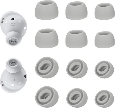 6 Pairs Replacement Eartips for Samsung Galaxy Buds Pro Headphones, Silicone Tips Earbuds Eartips Set, L/M/S Earplug Replacement Accessories-Black in Saudi Arabia