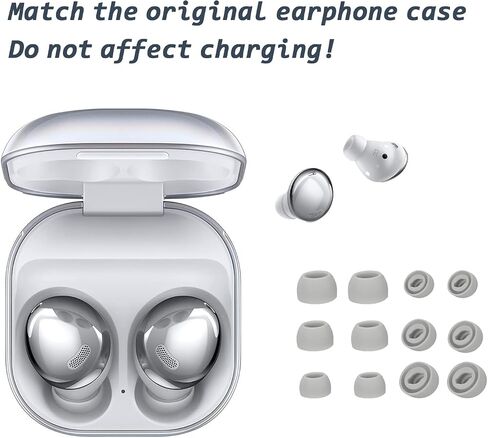 6 Pairs Replacement Eartips for Samsung Galaxy Buds Pro Headphones, Silicone Tips Earbuds Eartips Set, L/M/S Earplug Replacement Accessories-Black in Saudi Arabia
