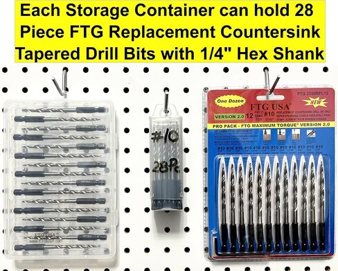 Storage Container 4 Piece Large Size Extendable Plastic Box Used as Storage Case for Countersink and Replacement Drill Bits in Saudi Arabia