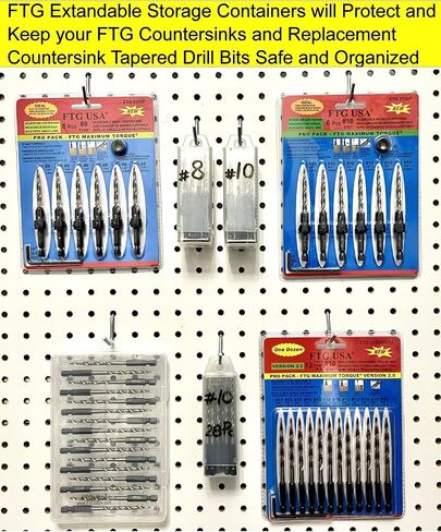 Storage Container 4 Piece Large Size Extendable Plastic Box Used as Storage Case for Countersink and Replacement Drill Bits in Saudi Arabia