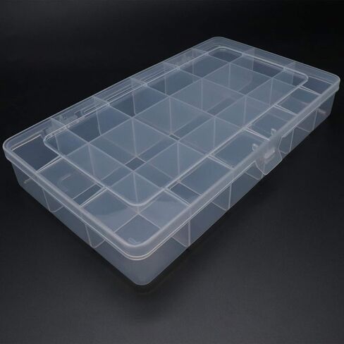 Xiaoyztan 8-Grid Snack Box Container with Removable Dividers Plastic Organizer Box for Candies Snacks Electronics Jewelry Small Parts (7.3in x 4.9in) in Kuwait