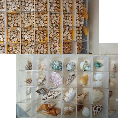 Xiaoyztan 8-Grid Snack Box Container with Removable Dividers Plastic Organizer Box for Candies Snacks Electronics Jewelry Small Parts (7.3in x 4.9in) in Kuwait