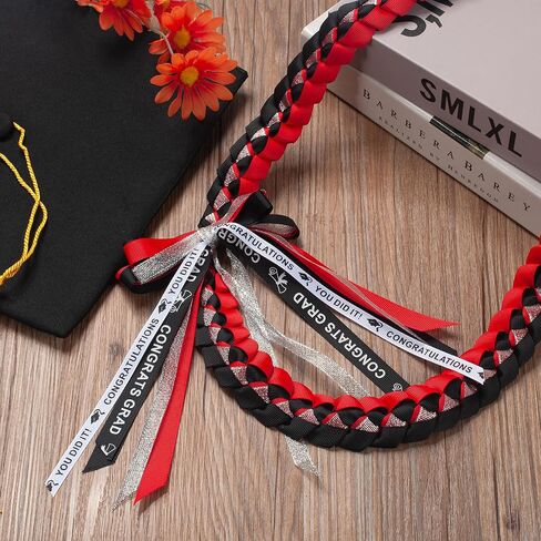 Graduation Leis, Class of 2025 Graduation Ribbon Lei, Handmade Graduation Ribbon Rope Necklace Leis, School College High School Graduation Congratulation Party Gifts (Blue and Gold) in Saudi Arabia