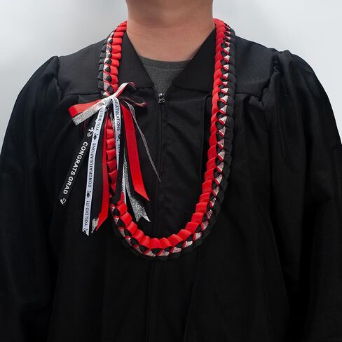 Graduation Leis, Class of 2025 Graduation Ribbon Lei, Handmade Graduation Ribbon Rope Necklace Leis, School College High School Graduation Congratulation Party Gifts (Blue and Gold) in Saudi Arabia