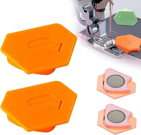 Magnetic Seam Guide for Sewing Machine: 2025 Upgraded Polygonal Strong Magnetic Gauge - Multifunctional Tool Seam Guide Hemmer with Scale Universal Sewing Accessories (Green) in Saudi Arabia