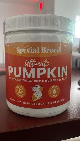 Ultimate Pumpkin for Dogs (16 oz) - with Organic Pumpkin, Apple, Sweet Potato, Miscanthus Grass & Blueberry, Digestive Support Relief for Constipation, Loose Stools, and Upset Stomaches, 60 Scoops in Kuwait