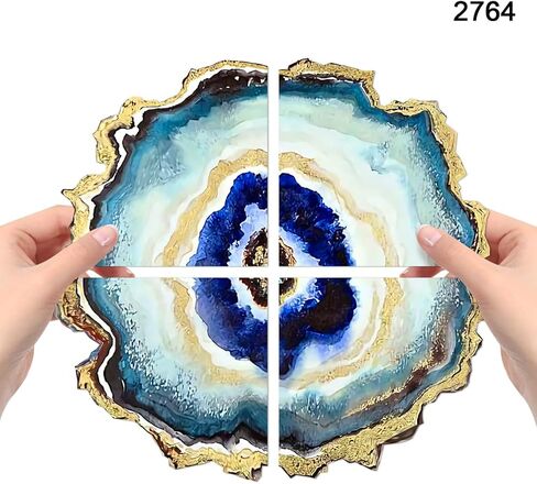 Agate Coaster Silicone Resin Mold, 5-Cavity 2.8-5.2inch in Saudi Arabia