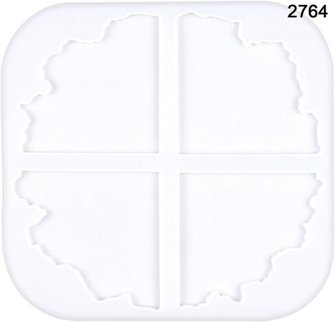 Agate Coaster Silicone Resin Mold, 5-Cavity 2.8-5.2inch in Saudi Arabia