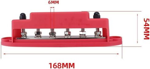 250A BUS BAR Marine Power Terminal Block مع غطاء مع 6 × 3/8 "(M10) ينشر 12V-48V إيجابيًا سلبيًا مناسبًا لأنظمة إمدادات الطاقة للسيارات ، RVS ، إلخ. in Kuwait