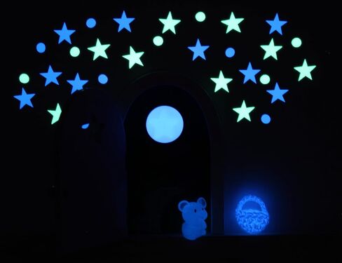 Qué Kawaii® Magical Pérez Mouse Kit. الباب الذي يفتح ويضيء في الباب الخشبي الداكن و+كيس الكروشيه+النجوم+الماوس الصغير الذي يتوهج في شهادات Dark+6 باللغة الإسبانية (طبيعية) in Kuwait