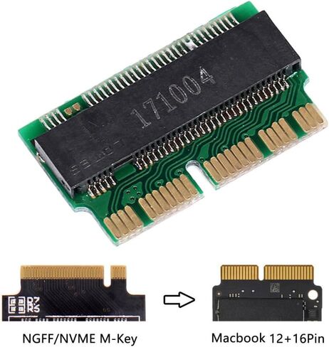 Chenyang MAC SSD محول M.2 NVME AHCI SSD إلى 12+16PIN SSD محول تحويل MAC 2013 2014 2015 A1493 A1502 A1465 A1466 in Kuwait
