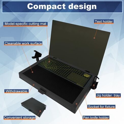 Portable Workbench for Cutting and Assembly Workbench with Drawer, Model Kit Tool for Building, Model Kit Tools with LED Lights, for High-Precision WorkMagnifiers. in Saudi Arabia