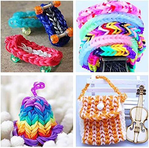 6000 حزمة نادي الأفق مطاطية صنع مجموعة ، 50pcs s-clips10-hooks ، نطاقات المطاط الملونة مجموعات ملء لنسج DIY هدية (الأزرق الداكن) in Kuwait
