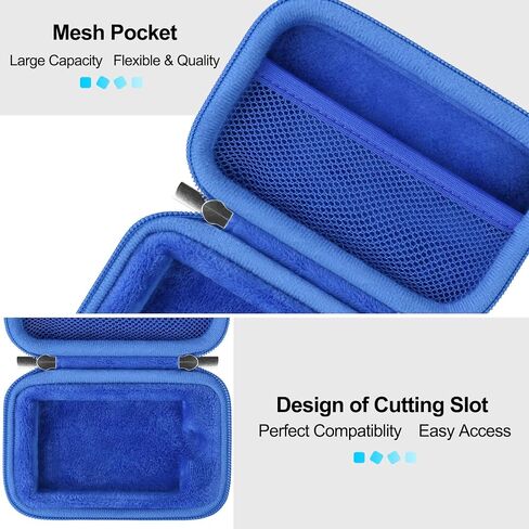 Lacdo Hard Carrying Case for Samsung T7 / T7 Touch Portable SSD, External Solid State Drives 500GB 1TB 2TB 4TB USB 3.2 Gen 2 Hard EVA Shockproof Storage Travel Bag, Blue in Saudi Arabia