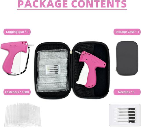 2006 Pieces Tagging Gun for Clothing, Tagging Gun Kit with 1500 1" Barbs Fasteners, 500 Clothing Label Tags and 5 Needles, Price Tag Gun, Standard Retail Price Tag Attacher Gun Kit in Saudi Arabia