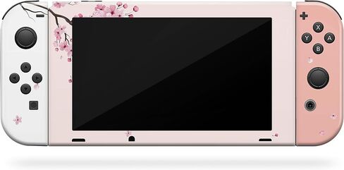 Tacky Design Cherry Blossom Skin Compatible with Nintendo Switch Skin Wrap Cover, Cute Pink Skin for Nintendo Switch Stickers, Premium Vinyl 3M Full Wrap Decal (Style 2) in Saudi Arabia