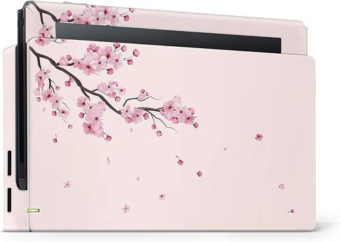 Tacky Design Cherry Blossom Skin Compatible with Nintendo Switch Skin Wrap Cover, Cute Pink Skin for Nintendo Switch Stickers, Premium Vinyl 3M Full Wrap Decal (Style 2) in Saudi Arabia