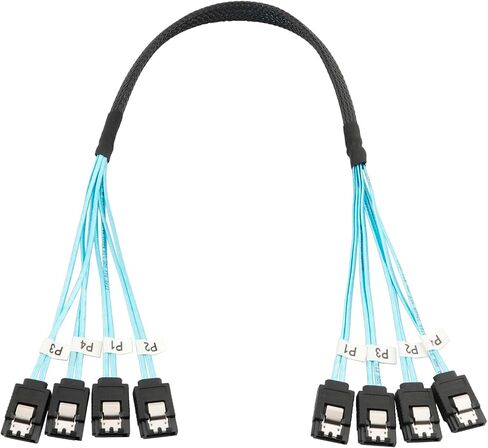 PCIE x1 to 20 Ports SATA Expansion Card with 19inch SATA Bundle Cable,PCIe SATA 3.0 Controller Adapter, Supports Multiple Hard Drives SSD for Desktop, Plug and Play in Kuwait