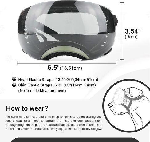 Enjoying Clear Dog Goggles Large Breed, Dog Sunglasses for Medium Large Dogs, Summer UV Dog Eye Protection, Winter Dog Snow Goggles, Transparent in Saudi Arabia