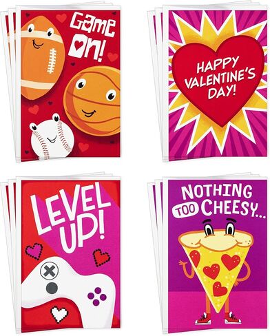 Hallmark Assorted Valentines Day Cards for Kids, 12 Cards with Envelopes (Unicorns, Bears, Llamas) in Saudi Arabia