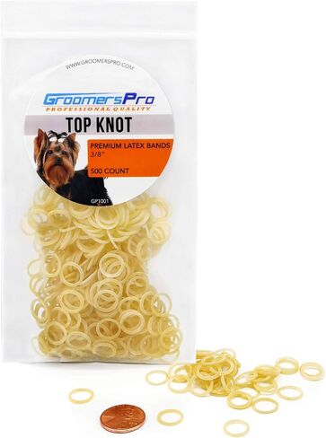 Grooming Bands for Top Knots & Specialty Bows for Dogs | 5/16" - 500 Count Premium Latex Rubber Bands for Hair Styling | Best Elastic Band for Dogs, Malteses, Puppies, & Yorkies in Saudi Arabia