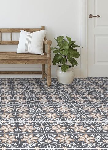 FloorPops Lillium Green Peel and Stick Floor Tiles, FP6303 in Kuwait