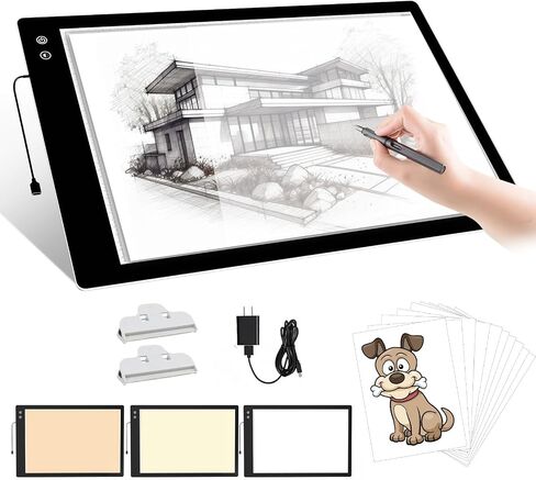 PICOVISTA A1 Large Light Pad for Diamond Painting,LED Tracing Light Box with 3 Color Modes and Adjustable Brightness,Battery Powered Oversize Light Table for Weeding Vinyl,Drawing,Sketching,Artists in Saudi Arabia