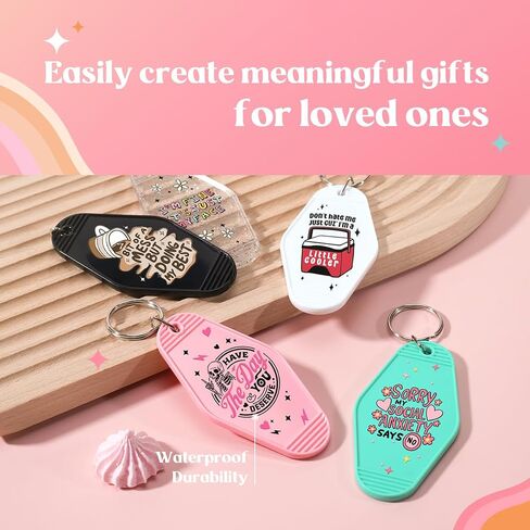 Funny UV DTF Stickers for Motel Keychain-80 Sheets Funny Sassy Theme UV DTF Wrap Stickers, Pink UV DTF Decals, UV DTF Transfer Sticker Decal Rub on Transfers for Hotel Blanks Keychain in Saudi Arabia