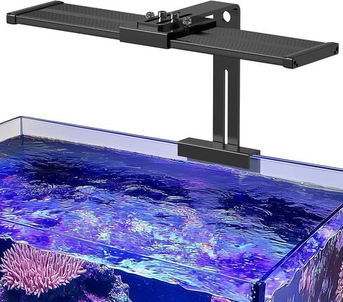 hygger 24/7 Mode Reef Aquarium Light White Blue U-V LEDs with 4 Channels Dimmer Timer Saltwater LED Light for LPS/Soft Coral/Fish Only Tank 12'' 30 Minutes Ramp Up & Down in Saudi Arabia