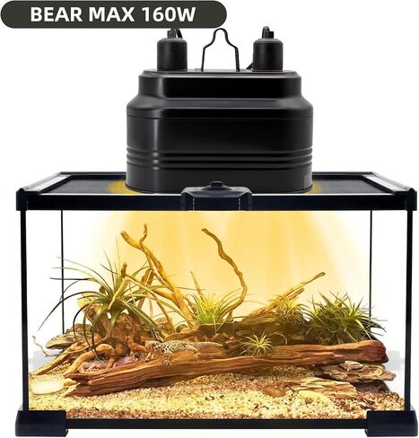 Reptile Dual Light Fixture with Dimming Switch and Timer, Deep Dome Reptile Heat Lamp Fixture Double Dome UVB Light Fixture, Double Dome Lamp Fixture for Basking Heat Bulb for Terrariums in Saudi Arabia