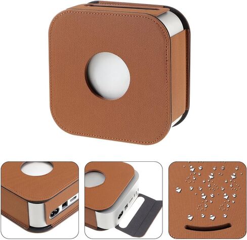 Leather Case for 2024 Mac Mini Host - Slim Dustproof Protective Cover with Ventilation, Scratch-Resistant Shell & Tool-Free Installation in Saudi Arabia