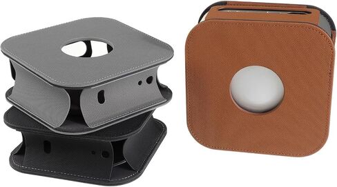 Leather Case for 2024 Mac Mini Host - Slim Dustproof Protective Cover with Ventilation, Scratch-Resistant Shell & Tool-Free Installation in Saudi Arabia