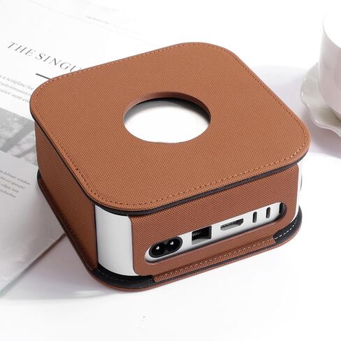 Leather Case for 2024 Mac Mini Host - Slim Dustproof Protective Cover with Ventilation, Scratch-Resistant Shell & Tool-Free Installation in Saudi Arabia