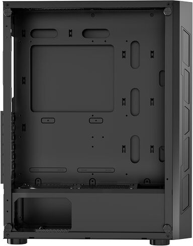 VEVOR PC Gaming Case, Mid-Tower, Computer Case with High-Airflow Tempered Glass Panel, Dust Filter, 4 x 120 mm ARGB Fans, Easy Cable Management, for GPU up to 320 mm in Length, for ATX/M-ATX/ITX in Saudi Arabia