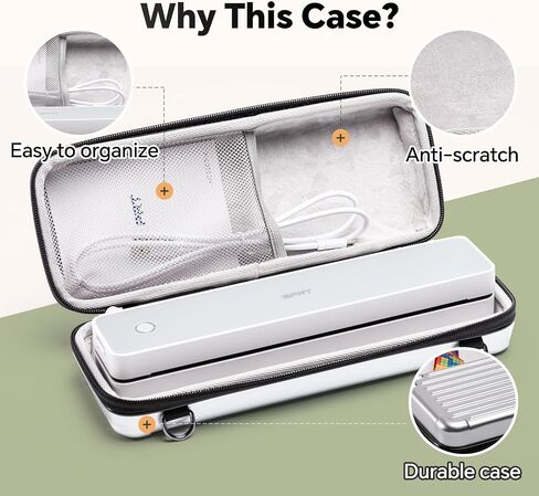 IDPRT Portable Printer Caseing ، طابعة متوافقة مع MT610 ، لورقة تخزين طابعة السفر للهاتف المحمول اللاسلكي وكابل USB (حقيبة فقط) - أسود in Kuwait